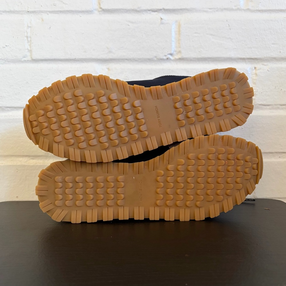 Tory Burch Black, Cream & Brown Logo Runner Sneakers - Picture 8 of 8
